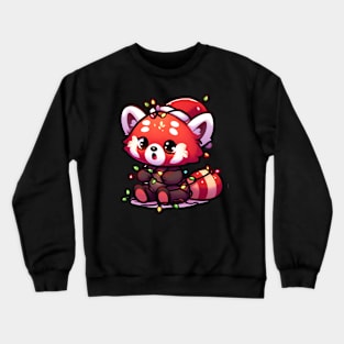 Cute Christmas Red Panda Crewneck Sweatshirt